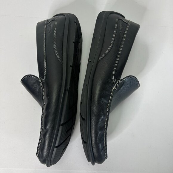 Men’s Ecco Black Leather Loafers Size 41 main image 4